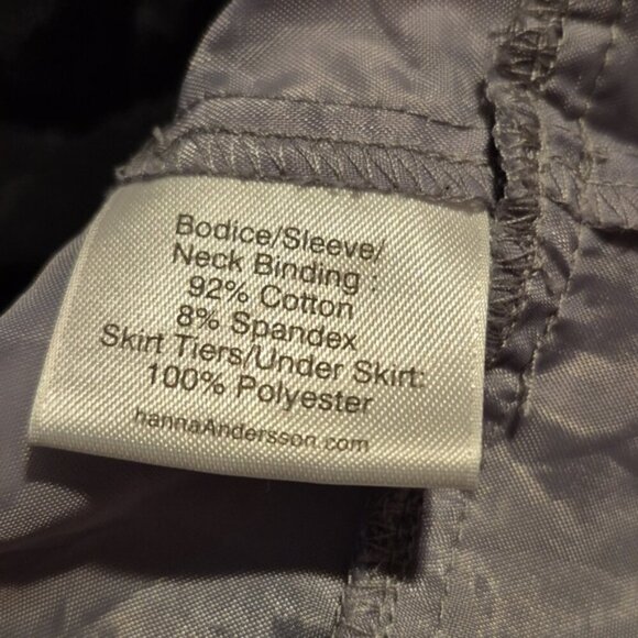 Hanna Andersson girls size 110 or 5 black, gray and white pleated bottom dress - Picture 5 of 6